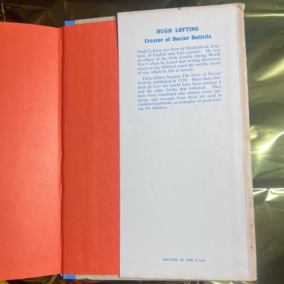 Vintage Story of Doctor Dolittle”Book with Illustrated Cover, Book Club Ed. 1948 - Picture 9 of 16